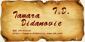 Tamara Didanović vizit kartica